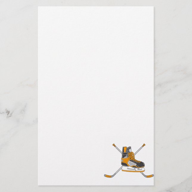 Hockey-Skate Briefpapier (Vorderseite)
