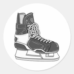 Hockey-Skate Runder Aufkleber
