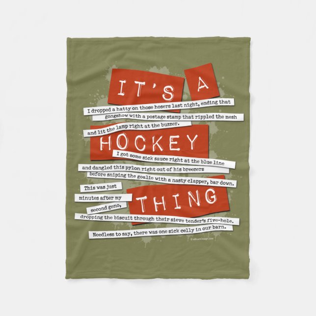 Hockey Slang Fleecedecke (Vorderseite)