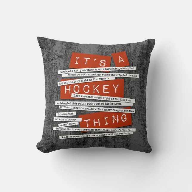 Hockey Slang Kissen (Vorderseite)
