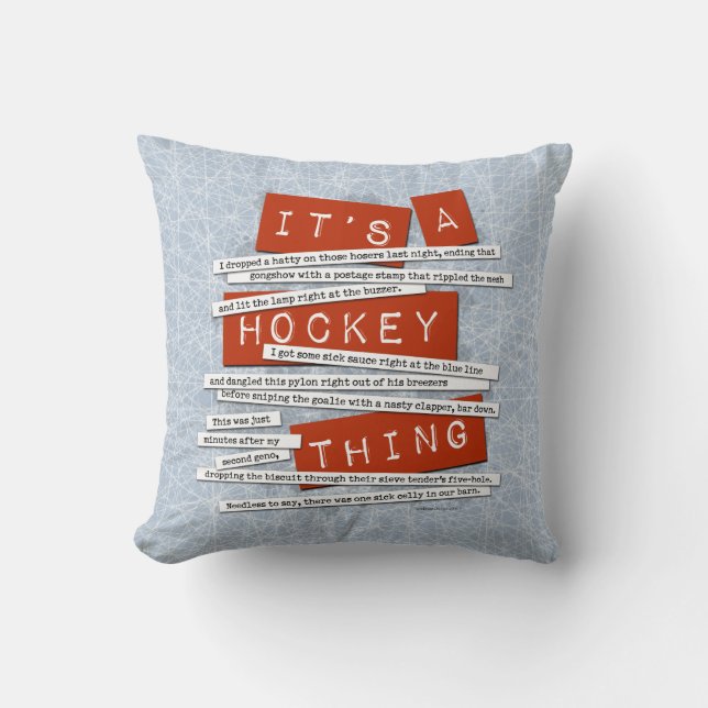 Hockey Slang Kissen (Vorderseite)