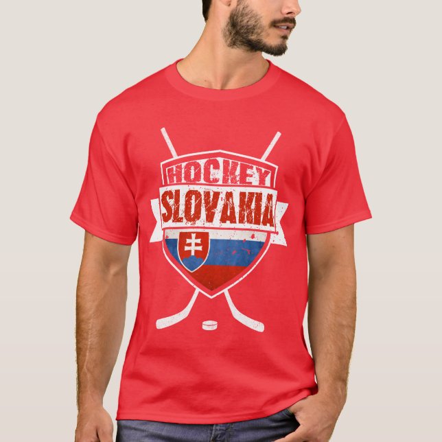Hockey Slovakia Flag Design T - Shirt (Vorderseite)