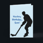 HOCKEY SON BIRTHDAY CARD DANKESKARTE<br><div class="desc">Hier ist die Geburtstagskarte für den hockeyspielenden Sohn.</div>