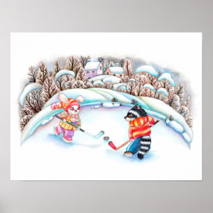 Hockey-Spaß Poster