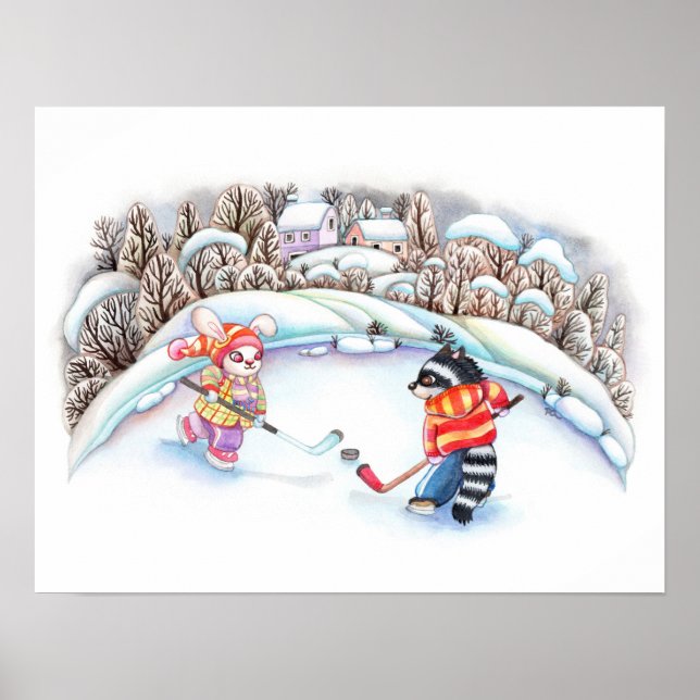 Hockey-Spaß Poster (Vorne)