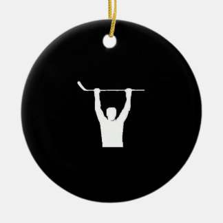Hockey-Spieler, den der Kobold hier stoppt Keramik Ornament