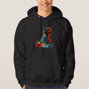 Hockey-Spieler-Drip für Männer Jungen Jugend Klein Hoodie