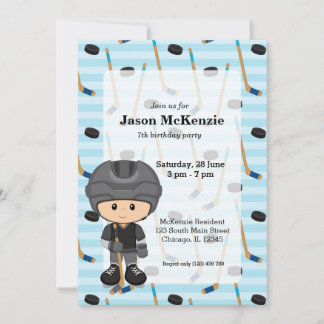 Hockey-Spieler Einladung