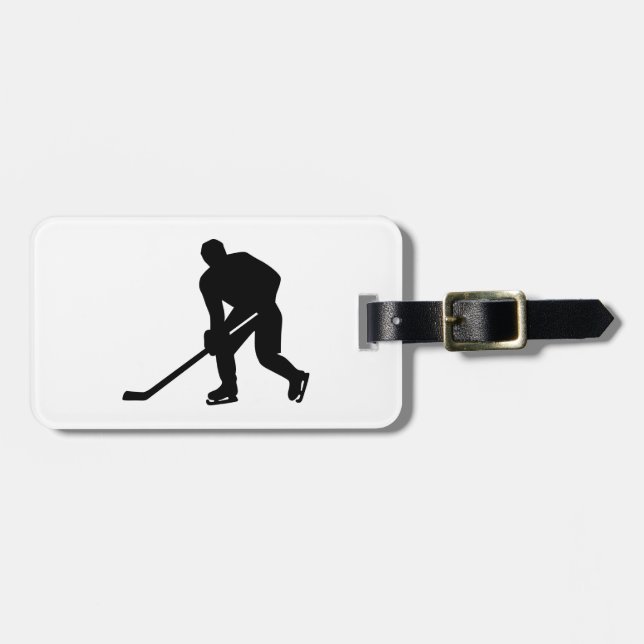 Hockey-Spieler Gepäckanhänger (Vorderseite horizontal)