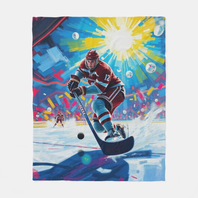 Hockey-Spieler in Goal Fleecedecke (Vorderseite)