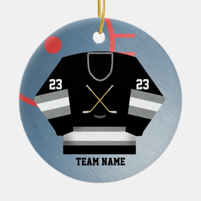 Hockey-Spieler-Jersey-Verzierung Keramikornament (Vorne)