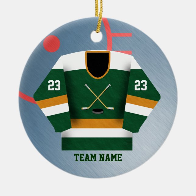 Hockey-Spieler-Jersey-Verzierung Keramikornament (Vorne)
