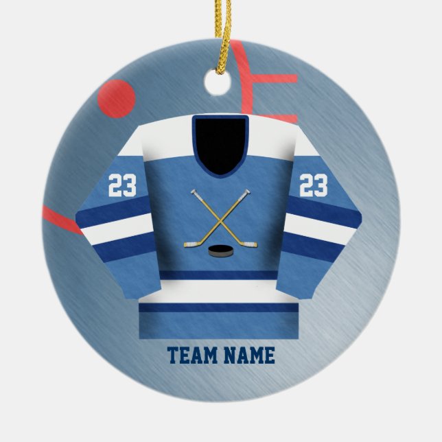 Hockey-Spieler-Jersey-Verzierung Keramikornament (Vorne)