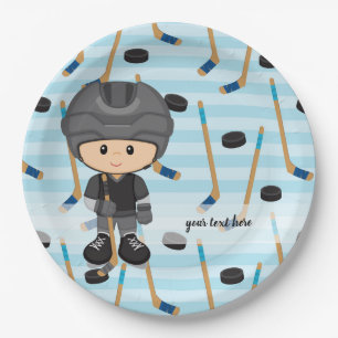 Hockey-Spieler Pappteller