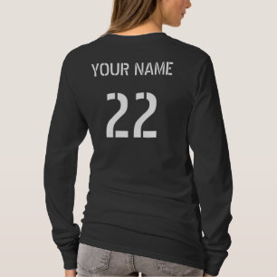 Hockey-Spieler-Typografie-T-Shirt mit Namen u. T-Shirt