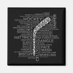 Hockey-Spieler und Slang Magnet