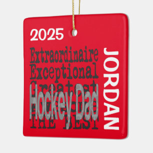 Hockey-Spieler-Vater Extraordinaire INDIVIDUELL Keramikornament