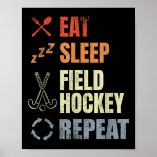 Hockey-Spielplan Outdoor-Sport Poster