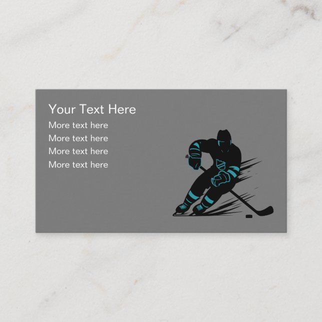 Hockey Sports Thème Carte de visite Design (Devant)