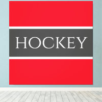 HOCKEY Sporty Bright Red White Dunkel Grau Streife