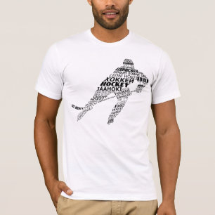 Hockey-Sprachtypographie-T - Shirt, Name u. Zahl T-Shirt