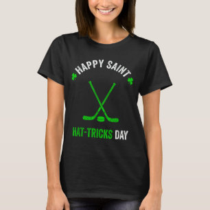 Hockey St. Patricks Day Jungen Männer Shamrock Hoc T-Shirt