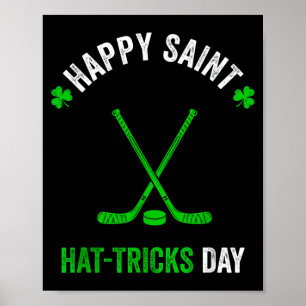 Hockey St Patricks Day Jungen Männer Shamrock Hock Poster