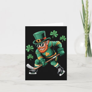 Hockey St. Patricks Day Kobold-Design 1 Karte