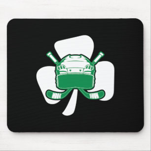 Hockey St. Patrick's Day Shamrock Hockey Fan irisc Mousepad
