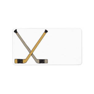 Hockey Sticks Adressaufkleber