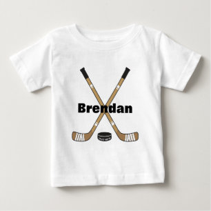 Hockey Sticks Baby Säugling Personalisiert T-shirt