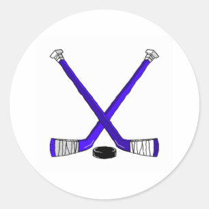 Hockey Sticks Runder Aufkleber