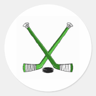 Hockey Sticks Runder Aufkleber