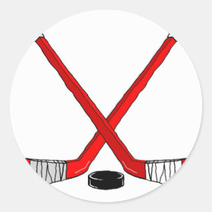 Hockey-Stöcke Runder Aufkleber
