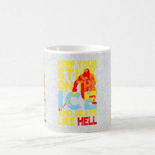 Hockey sur glace indiquant la tasse