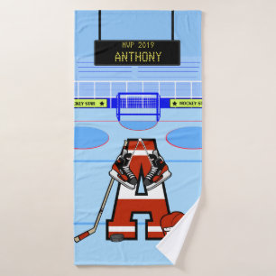 Hockey sur glace initial personnalisé