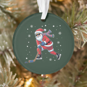 Hockey sur glace Noël Santa jouant équipe de sport