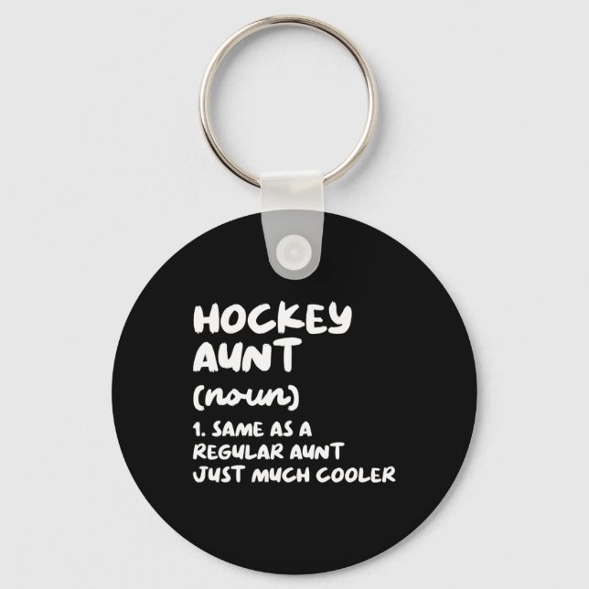 Hockey Tante Definition Spaß und Sassy Sports Schlüsselanhänger (Vorderseite)