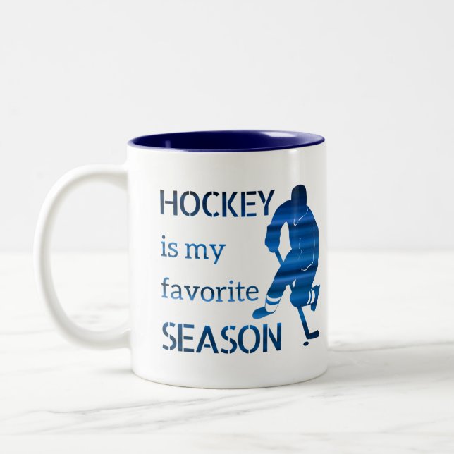 Hockey-Tasse Favoriten Saisonblauen Zweifarbige Tasse (Links)