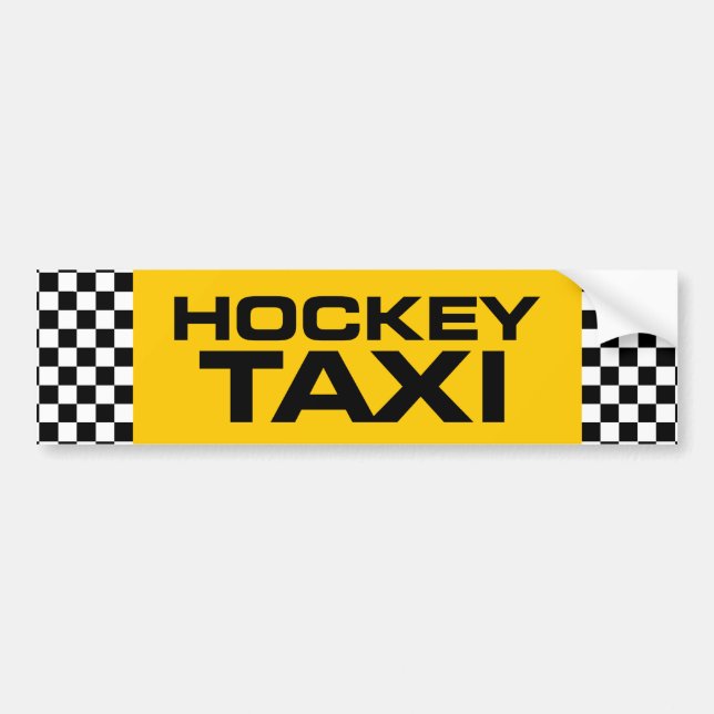 Hockey-Taxi Autoaufkleber (Vorne)