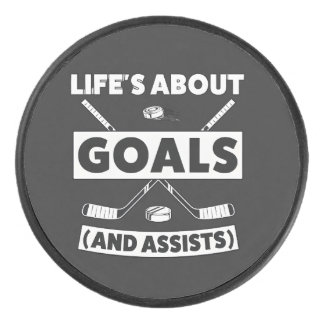 Hockey-Team-Geist-Zitat-T-Shirt Eishockey Puck