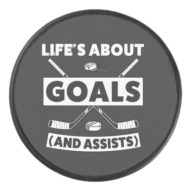 Hockey Team Spirit Quote Tee Eishockey Puck (Vorderseite)