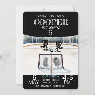 Hockey Theme Birthday Einladung