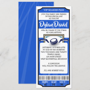 HOCKEY-TICKET Bar/Bat Mizwa-Einladung Einladung