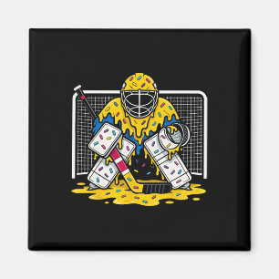 Hockey-Torhüter-Eiscreme-Tropf-Jungen-Eishockey-Ju Magnet