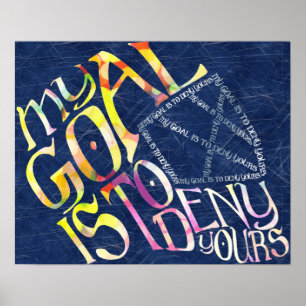 Hockey-Tormann meine Ziel-Typografie Poster