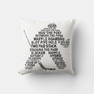 Hockey-Tormann-Typografie-kundengerechtes Kissen