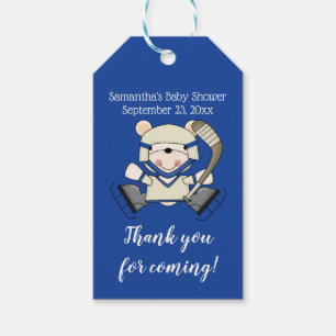 Hockey trägt Eisbär-Babyparty-Geschenk-Umbau zur Geschenkanhänger