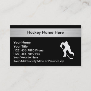 Hockey trägt Visitenkarten zur Schau Visitenkarte