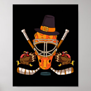 Hockey Türkei Erntedank Day Funny Sport Fall Au Poster